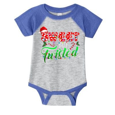 Sweet But Twisted Funny Candy Cane Christmas Gift Infant Baby Jersey Bodysuit