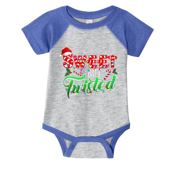 Sweet But Twisted Funny Candy Cane Christmas Gift Infant Baby Jersey Bodysuit