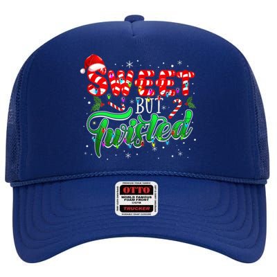 Sweet But Twisted Funny Candy Cane Christmas Gift High Crown Mesh Back Trucker Hat