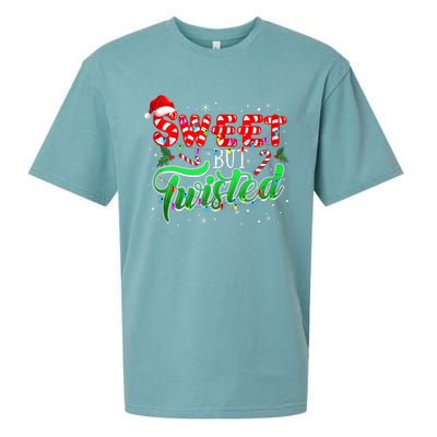 Sweet But Twisted Funny Candy Cane Christmas Gift Sueded Cloud Jersey T-Shirt