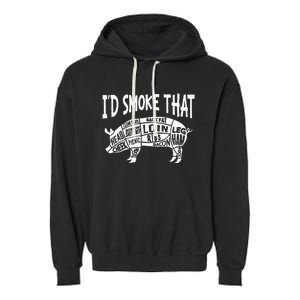 Smoke Bbq T Culinary Student Garment-Dyed Fleece Hoodie