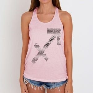 Sagittarius Birthday Traits Fact Born December November Born Great Gift Women's Knotted Racerback Tank