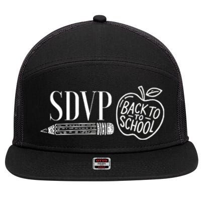 Sdvp Back To School 7 Panel Mesh Trucker Snapback Hat