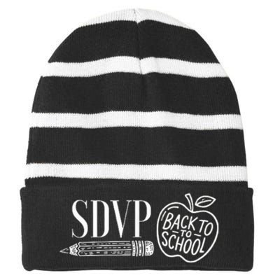 Sdvp Back To School Striped Beanie with Solid Band