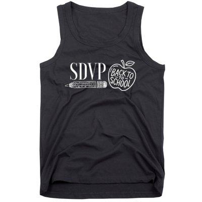 Sdvp Back To School Tank Top