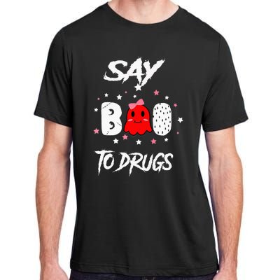 Say Boo To Drugs Halloween Red Ribbon Week Awareness Adult ChromaSoft Performance T-Shirt