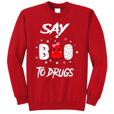 Say Boo To Drugs Halloween Red Ribbon Week Awareness Sweatshirt