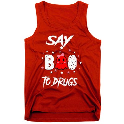 Say Boo To Drugs Halloween Red Ribbon Week Awareness Tank Top