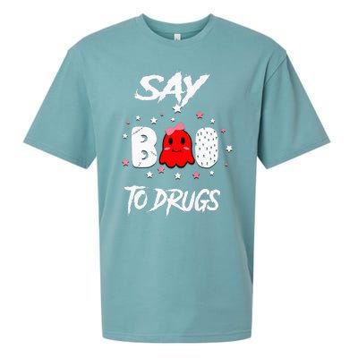 Say Boo To Drugs Halloween Red Ribbon Week Awareness Sueded Cloud Jersey T-Shirt