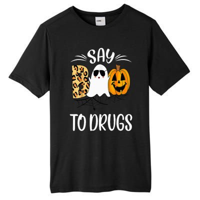 Say Boo To Drugs Funny Halloween Red Ribbon Week Awareness Tall Fusion ChromaSoft Performance T-Shirt