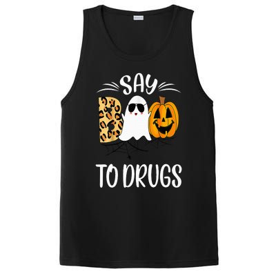 Say Boo To Drugs Funny Halloween Red Ribbon Week Awareness PosiCharge Competitor Tank