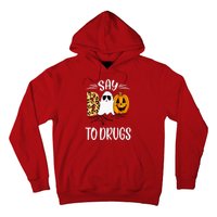 Say Boo To Drugs Funny Halloween Red Ribbon Week Awareness Hoodie