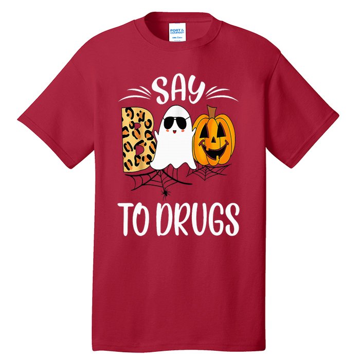 Say Boo To Drugs Funny Halloween Red Ribbon Week Awareness Tall T-Shirt