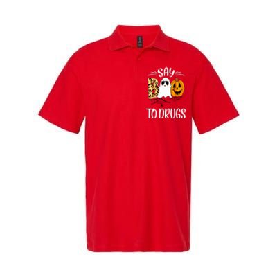 Say Boo To Drugs Funny Halloween Red Ribbon Week Awareness Softstyle Adult Sport Polo