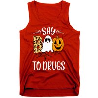 Say Boo To Drugs Funny Halloween Red Ribbon Week Awareness Tank Top