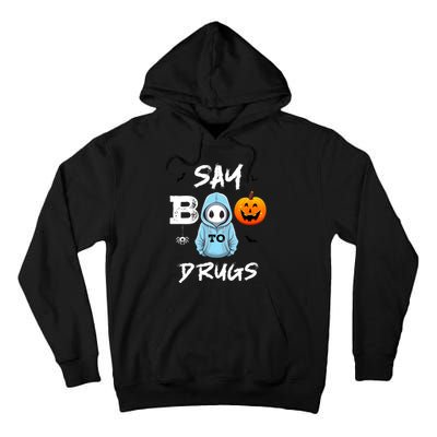 Say Boo To Drugs Funny Halloween Red Ribbon Week Awareness Tall Hoodie