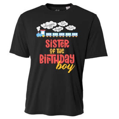 Sister Birthday Train I'm 2 Two Yr Old Chugga Engine Cooling Performance Crew T-Shirt