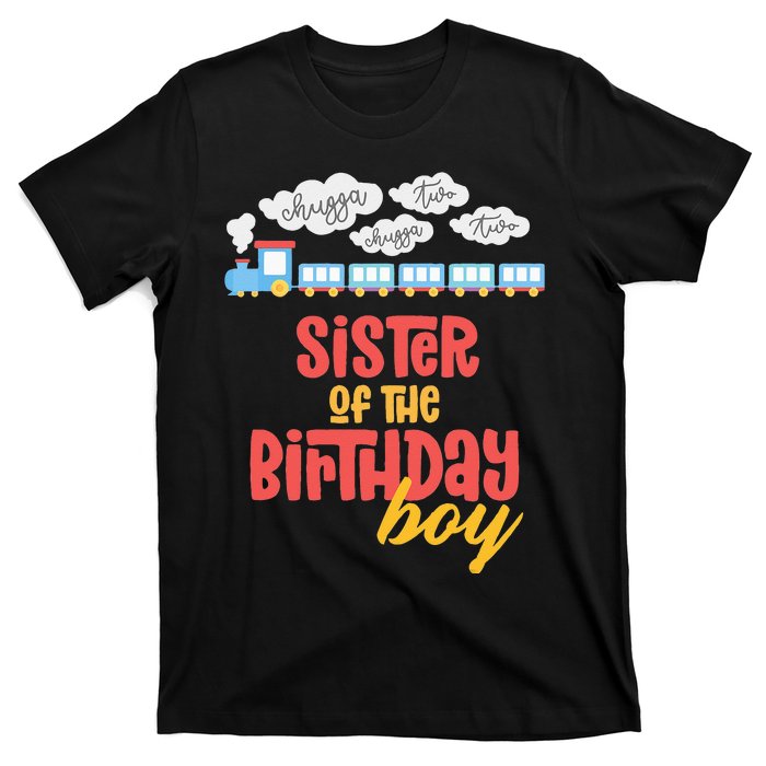 Sister Birthday Train I'm 2 Two Yr Old Chugga Engine T-Shirt