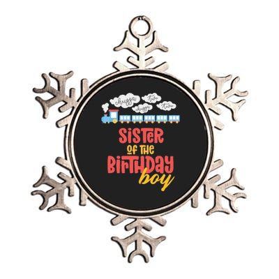 Sister Birthday Train I'm 2 Two Yr Old Chugga Engine Metallic Star Ornament