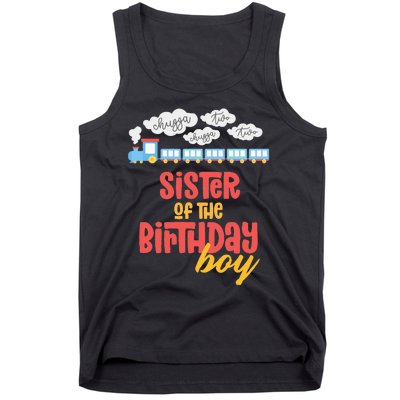 Sister Birthday Train I'm 2 Two Yr Old Chugga Engine Tank Top