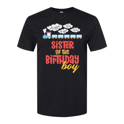 Sister Birthday Train I'm 2 Two Yr Old Chugga Engine Softstyle CVC T-Shirt