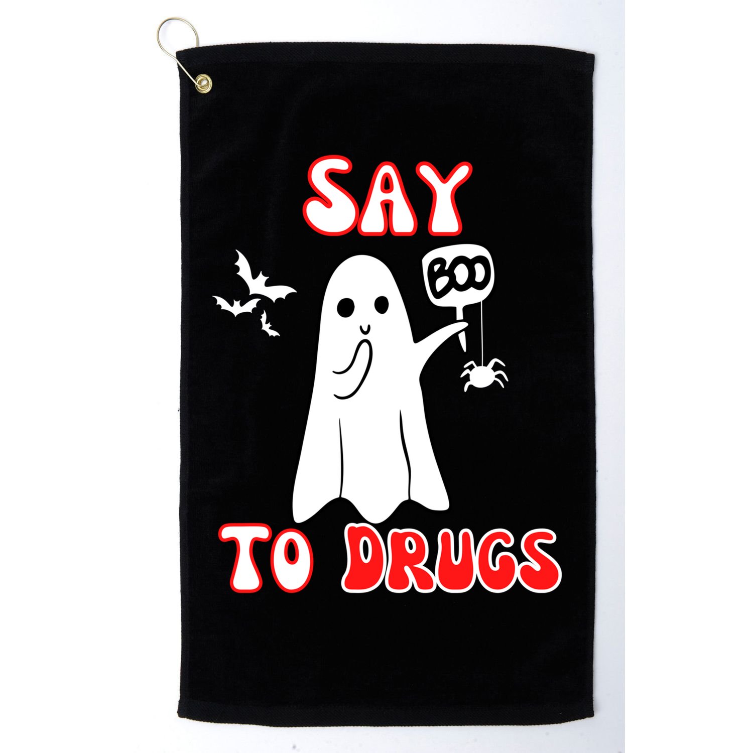 Say Boo To Drugs National Red Ribbon Week Awareness Cool Gift Golf Towel