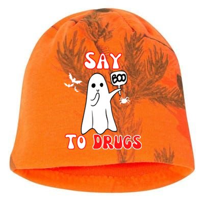 Say Boo To Drugs National Red Ribbon Week Awareness Cool Gift Kati - Camo Knit Beanie