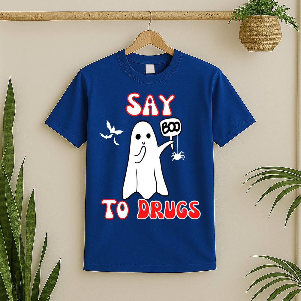 Say Boo To Drugs National Red Ribbon Week Awareness Cool Gift T-Shirt