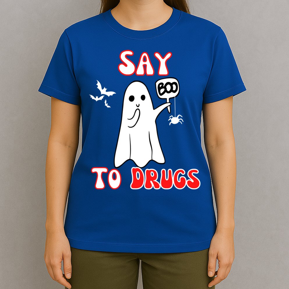 Say Boo To Drugs National Red Ribbon Week Awareness Cool Gift T-Shirt