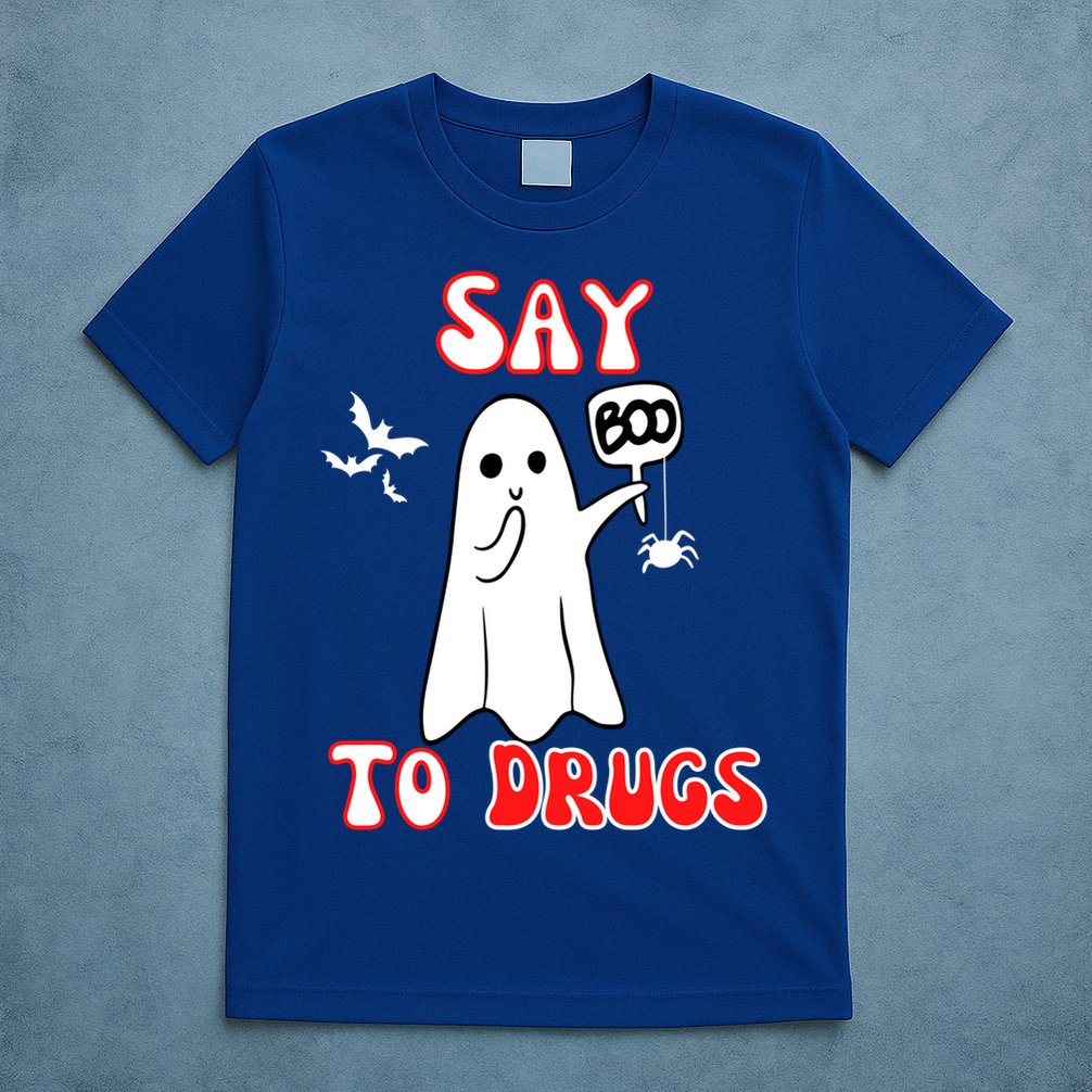 Say Boo To Drugs National Red Ribbon Week Awareness Cool Gift T-Shirt