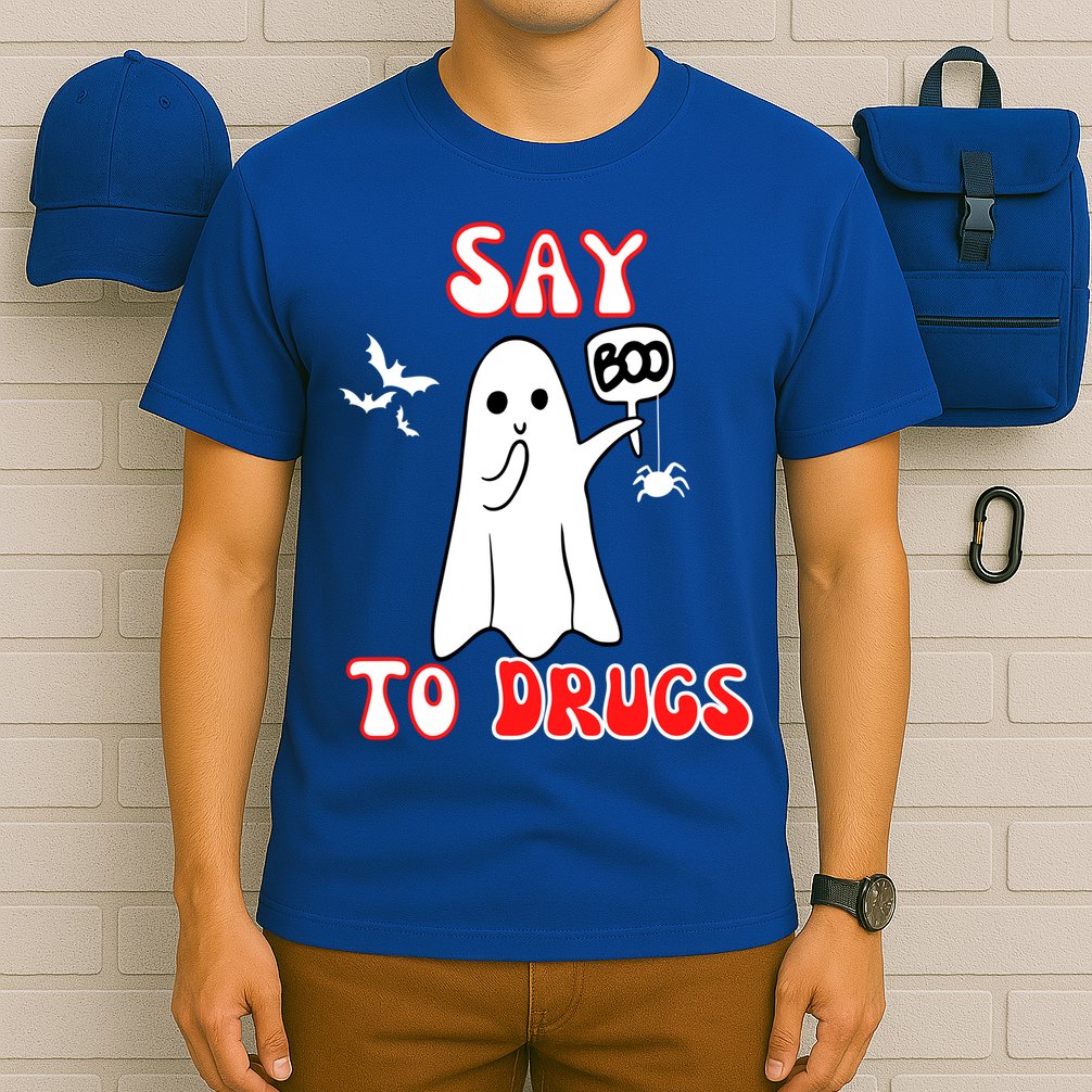 Say Boo To Drugs National Red Ribbon Week Awareness Cool Gift T-Shirt