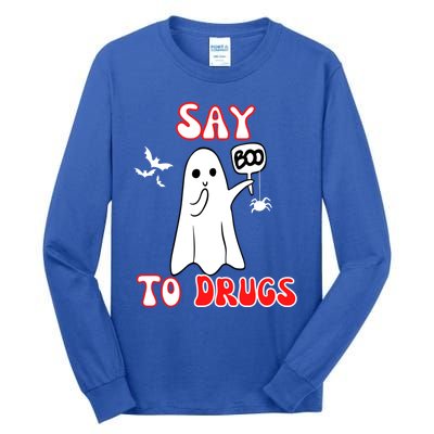 Say Boo To Drugs National Red Ribbon Week Awareness Cool Gift Tall Long Sleeve T-Shirt