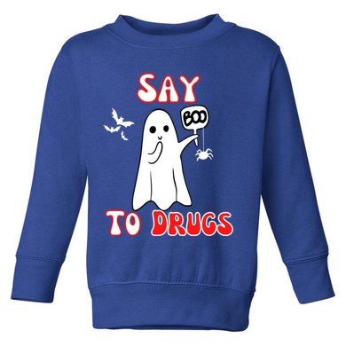 Say Boo To Drugs National Red Ribbon Week Awareness Cool Gift Toddler Sweatshirt