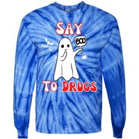 Say Boo To Drugs National Red Ribbon Week Awareness Cool Gift Tie-Dye Long Sleeve Shirt