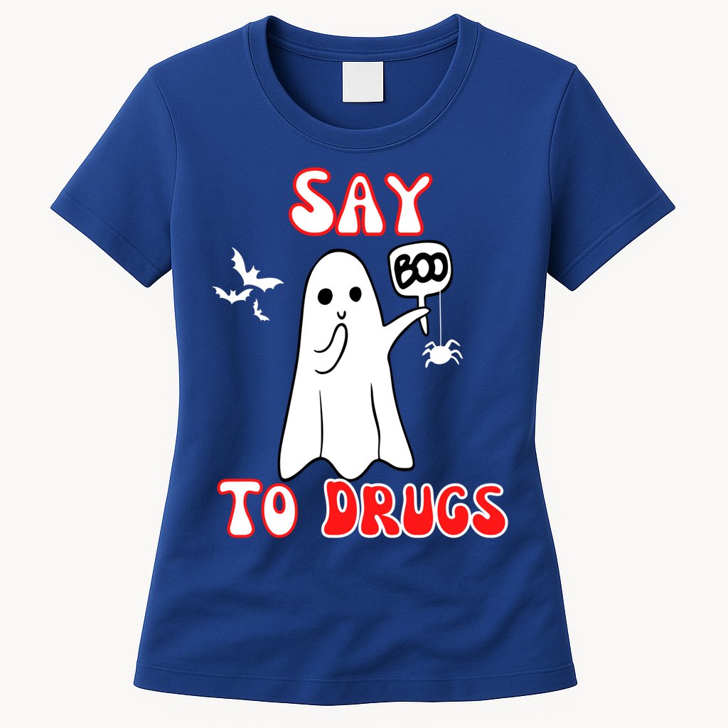 Say Boo To Drugs National Red Ribbon Week Awareness Cool Gift Womens T-Shirt