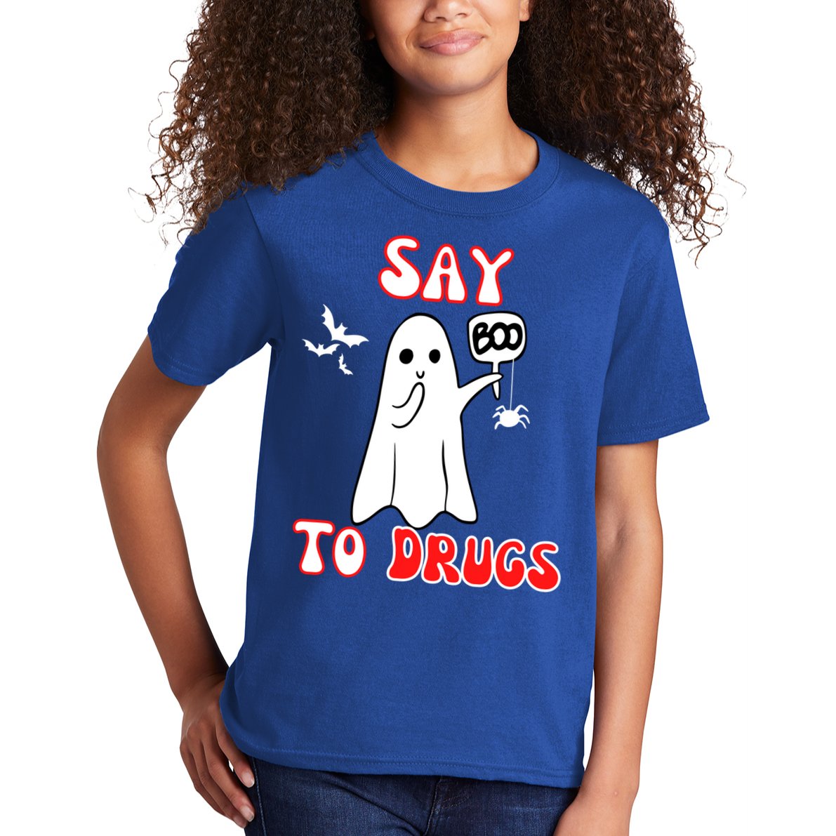 Say Boo To Drugs National Red Ribbon Week Awareness Cool Gift Kids T-Shirt