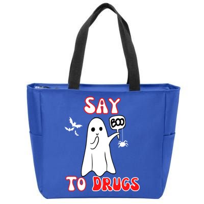 Say Boo To Drugs National Red Ribbon Week Awareness Cool Gift Zip Tote Bag