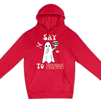 Say Boo To Drugs National Red Ribbon Week Awareness Cool Gift Premium Pullover Hoodie