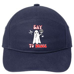 Say Boo To Drugs National Red Ribbon Week Awareness Cool Gift 7-Panel Snapback Hat