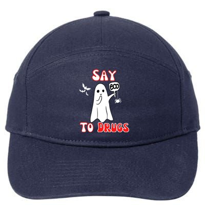 Say Boo To Drugs National Red Ribbon Week Awareness Cool Gift 7-Panel Snapback Hat