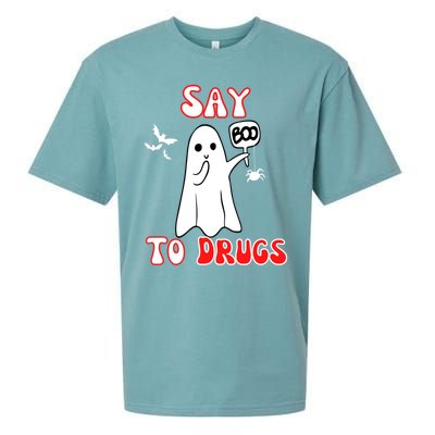 Say Boo To Drugs National Red Ribbon Week Awareness Cool Gift Sueded Cloud Jersey T-Shirt