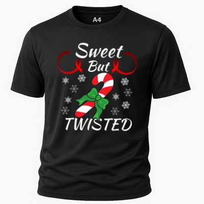 Sweet But Twisted Funny Candy Cane Christmas Holiday Funny Holiday Candy Cane Performance Shirt