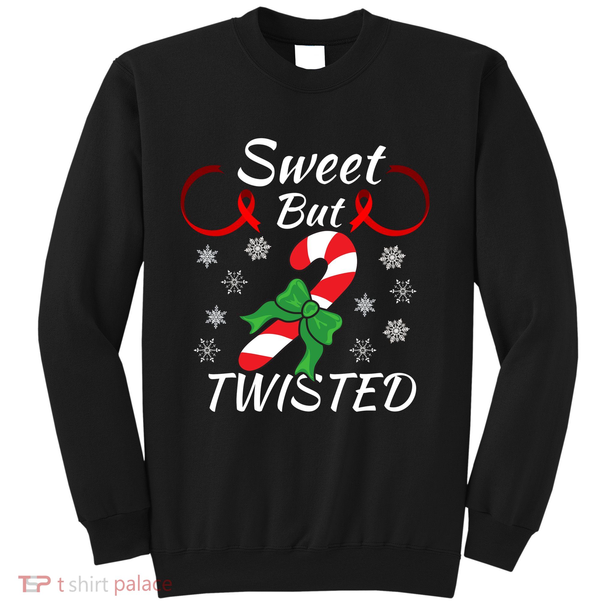 Sweet But Twisted Funny Candy Cane Christmas Holiday Funny Holiday Candy Cane Sweatshirt
