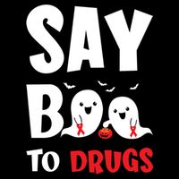 Say Boo To Drugs Red Ribbon Week Awareness Cool Gift Drawstring Bag