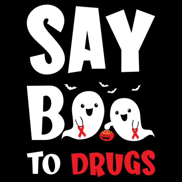 Say Boo To Drugs Red Ribbon Week Awareness Cool Gift Drawstring Bag