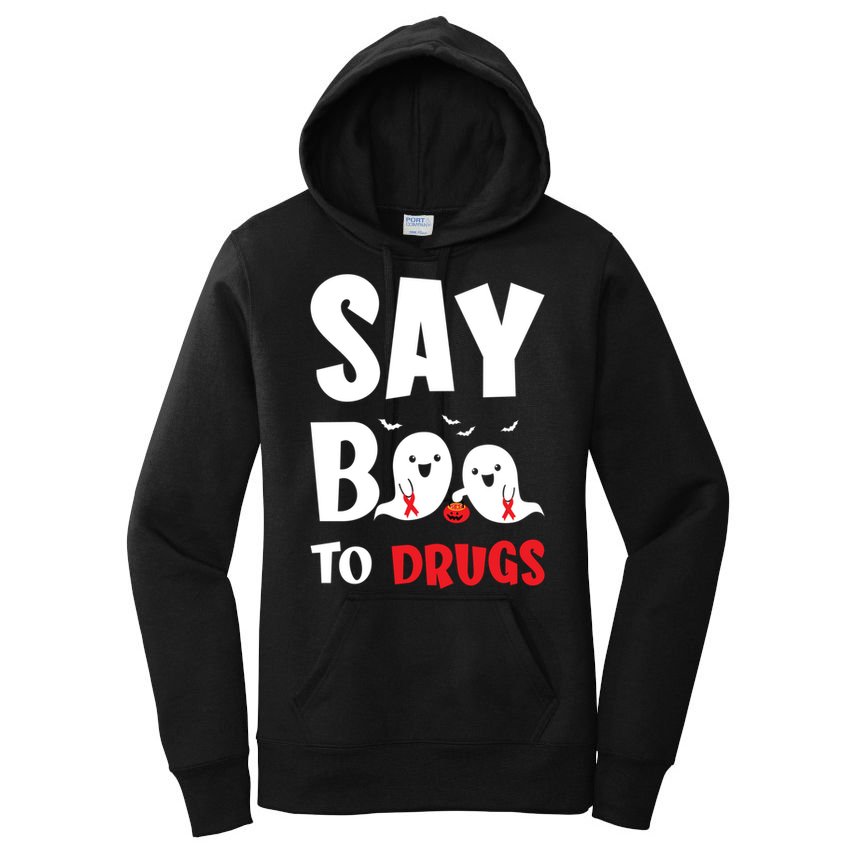 Say Boo To Drugs Red Ribbon Week Awareness Cool Gift Women's Pullover Hoodie
