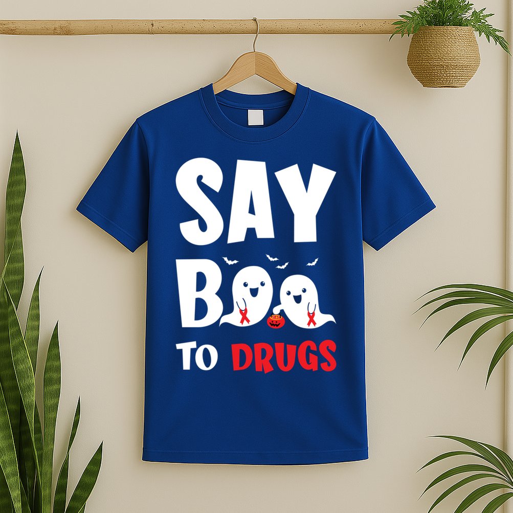 Say Boo To Drugs Red Ribbon Week Awareness Cool Gift T-Shirt