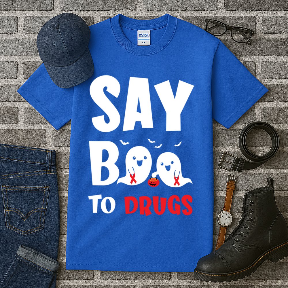 Say Boo To Drugs Red Ribbon Week Awareness Cool Gift Tall T-Shirt