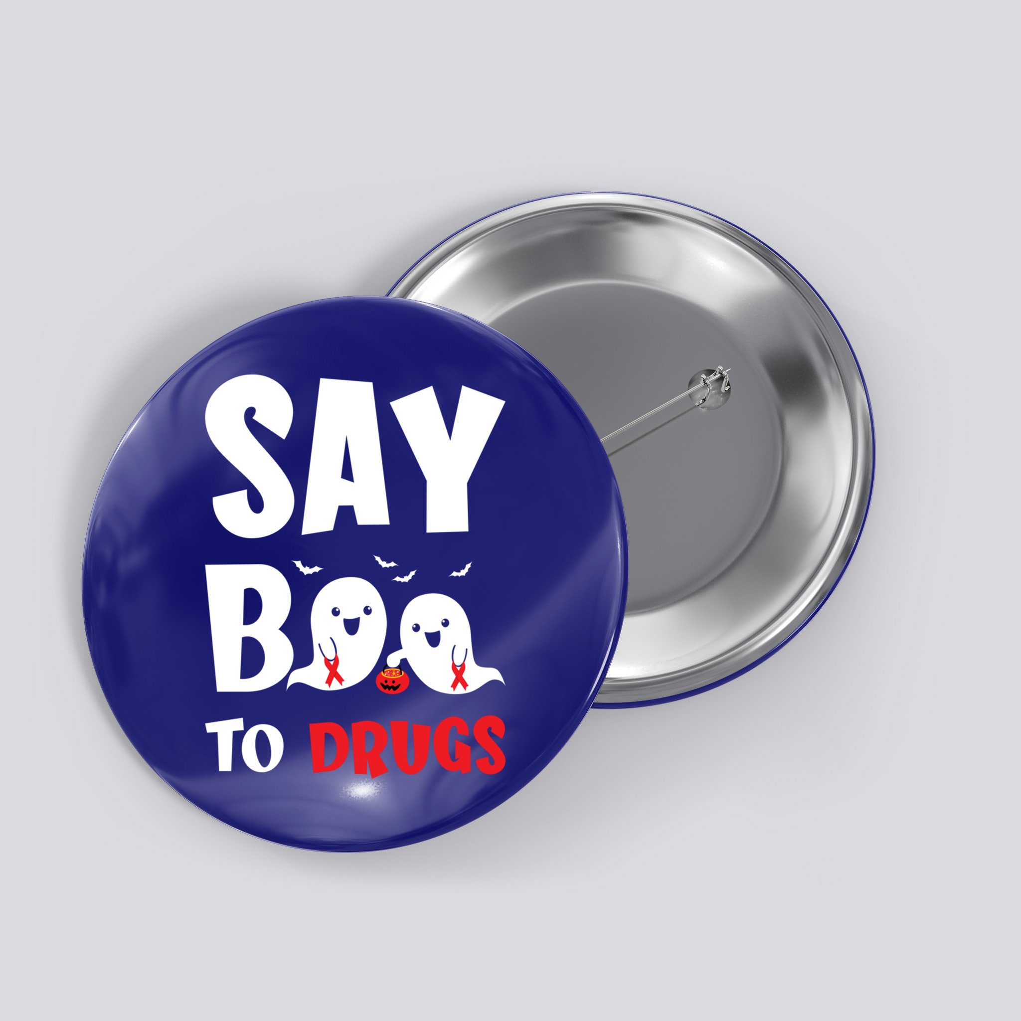 Say Boo To Drugs Red Ribbon Week Awareness Cool Gift Button