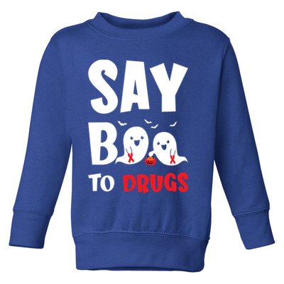 Say Boo To Drugs Red Ribbon Week Awareness Cool Gift Toddler Sweatshirt